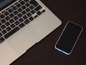 laptop and phone